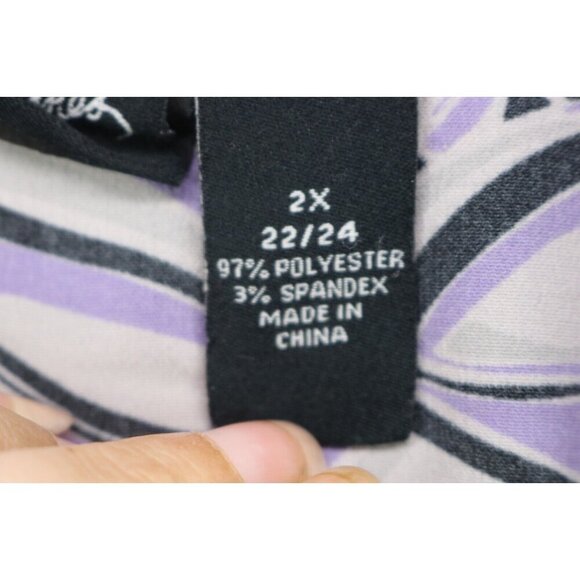 Maggie Barnes 3/4 Wide Sleeve Button-Up Blouse-Size 2X(22/24)-Office - Picture 6 of 11